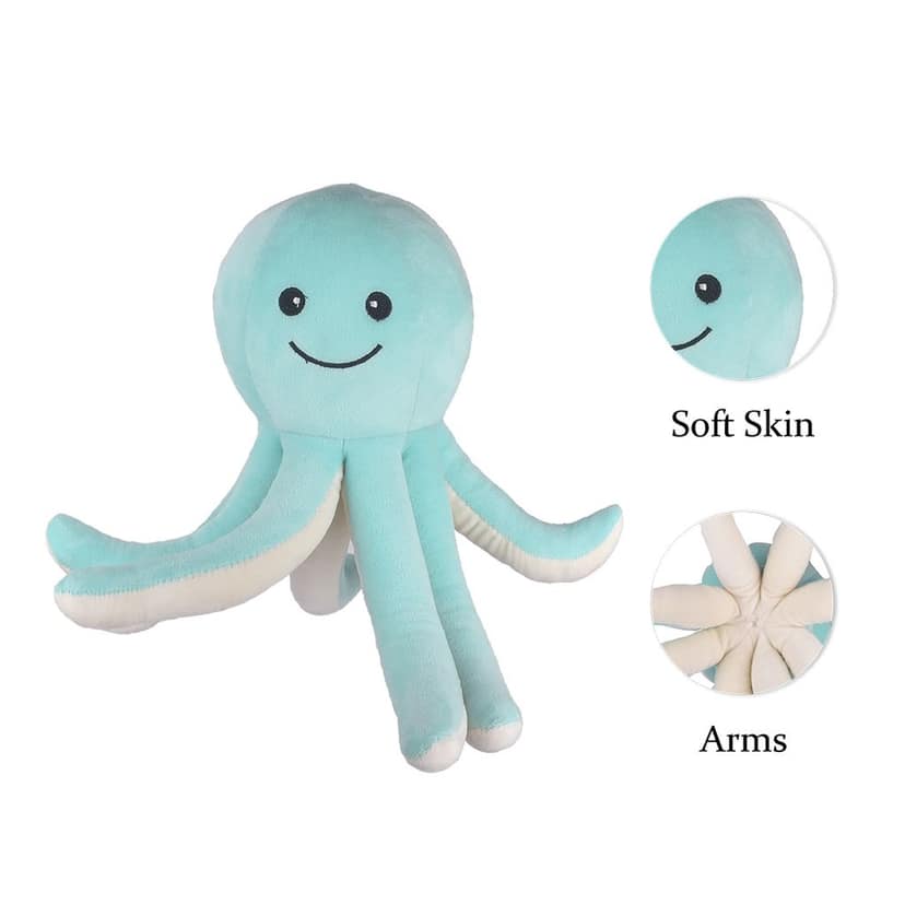 Octopus Soft Toys | Octopus Plush Toy (Grey) | Octopus Stuffed Animal | Stuffed Octopus Toy | Octopus Cuddly Toy | Kids Soft Toys | Children's Toys view 2