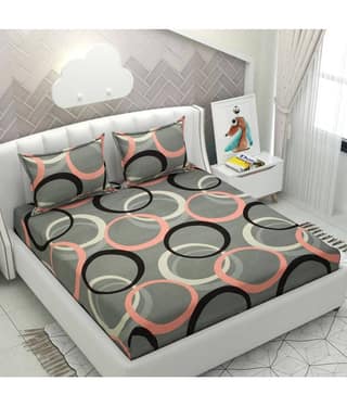Apala Microfiber Double Bedsheet ( Gray )