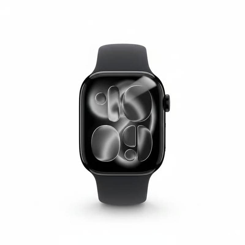 Series 11 Smart Watch - 42mm Jet Black Aluminium Case Black Sport Band - (Black Strap, Medium/Large) view 2