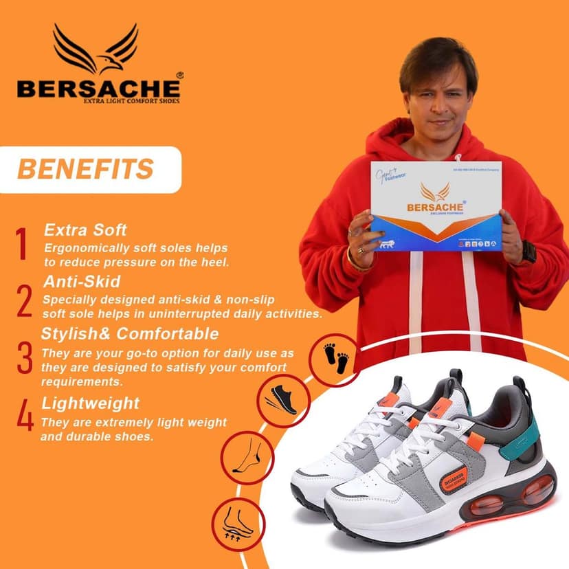 Bersache Sneaker, Loafers ,Casual With Extra Comfort Sneakers For Men's view 2