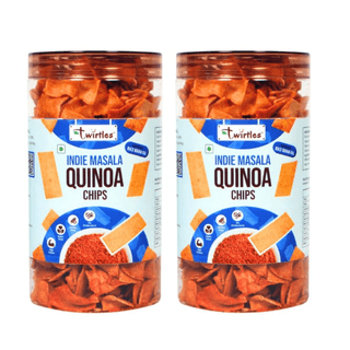 Twirtles Quinoa Chips, 300gm | Indie Masala 100% Natural, Bold Flavor Adventure, Healthy & Crisps Diet Snack, Pack of 2, No Cholestrol, Gluten Free - 300 gm