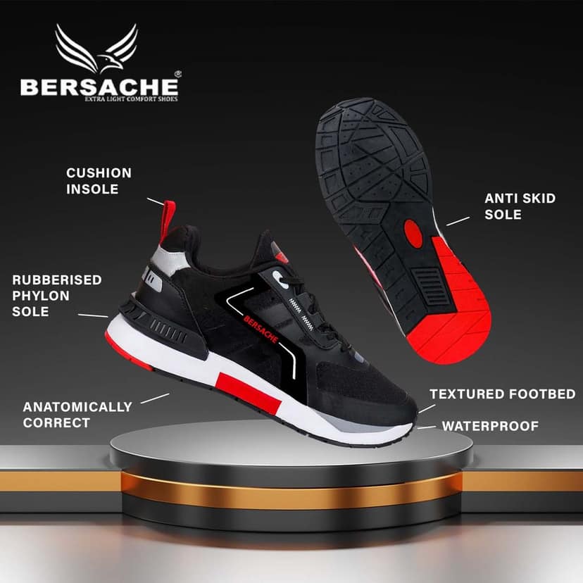 Bersache Sneaker, Loafers ,Casual With Extra Comfort Sneakers For Men's view 4