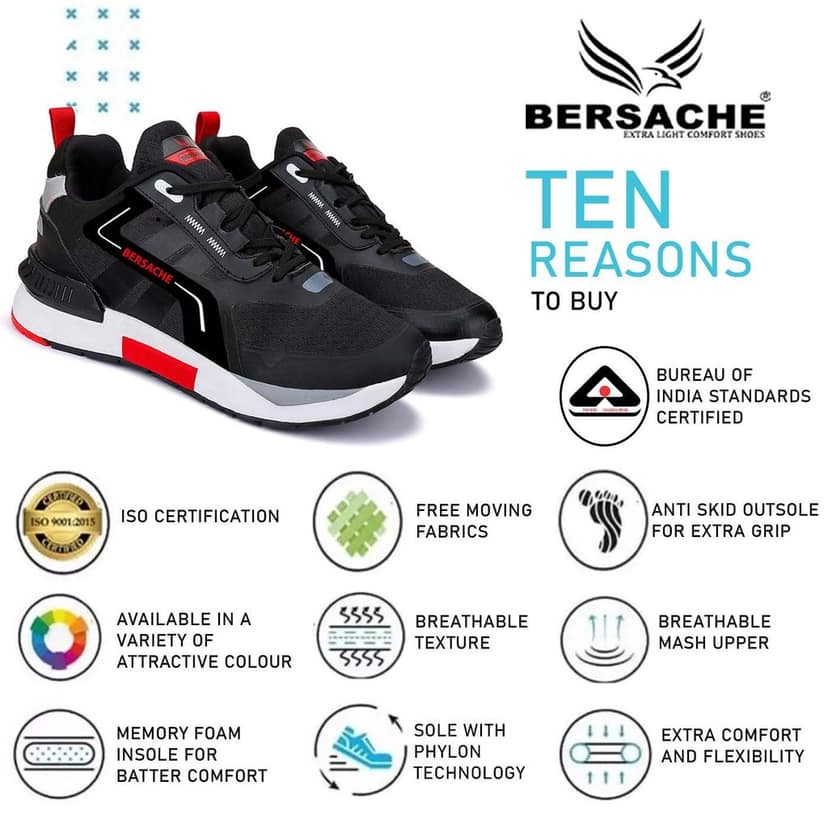 Bersache Sneaker, Loafers ,Casual With Extra Comfort Sneakers For Men's view 5