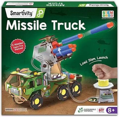 Smartivity DIY Military Vehicle Truck Toy for Kids 8-14 Years view 2