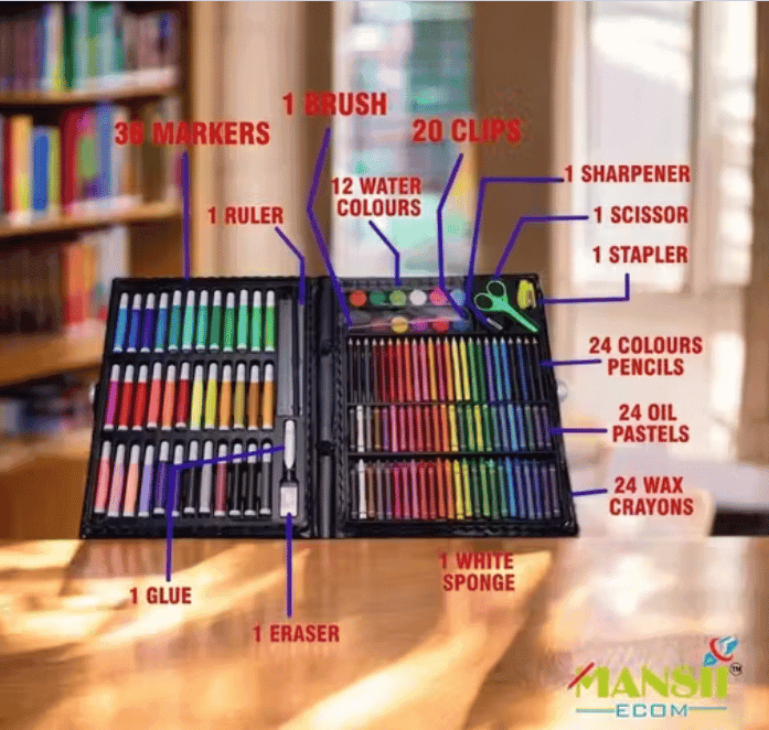 MANSII ECOM 150-Piece Deluxe Art Set for Kids view 3