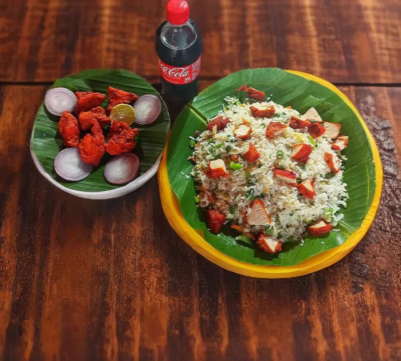Chicken Fried Rice +kabab+ Cool Drink [250ml]