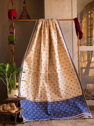 Assamese Muga Plain Saree