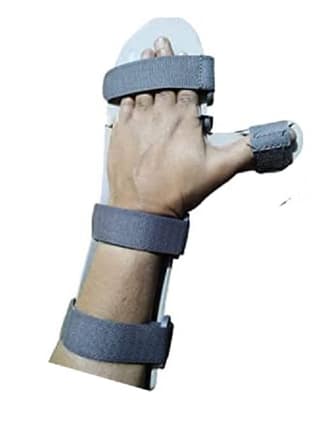 Linefaily Cock Up Splint With Thumb Palm & Elbow Support, Hand Support Hand Splints Malleable Are foam Padded For Patient comfort, Universal Size Multicolor