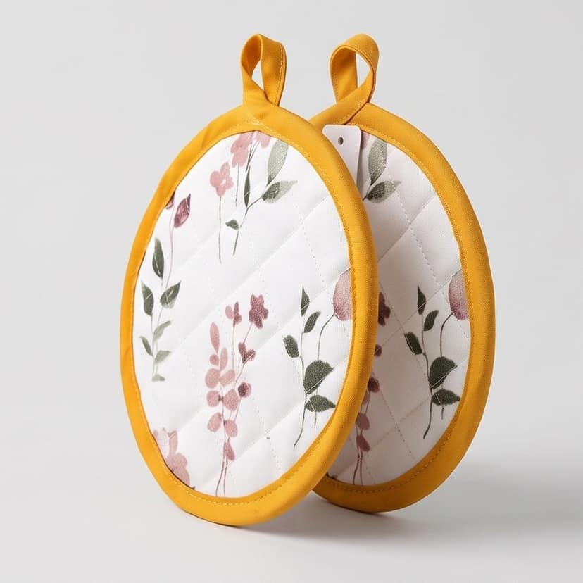Floral Printed Cotton Pot Holder (Set of 2)