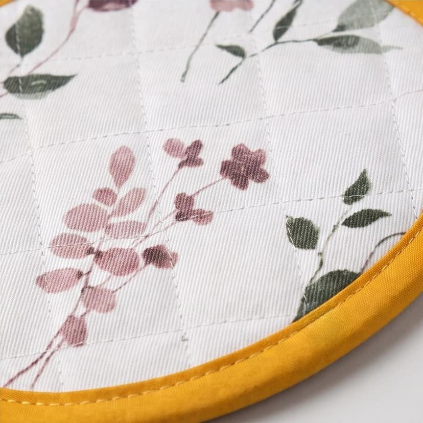 Floral Printed Cotton Pot Holder (Set of 2) view 3