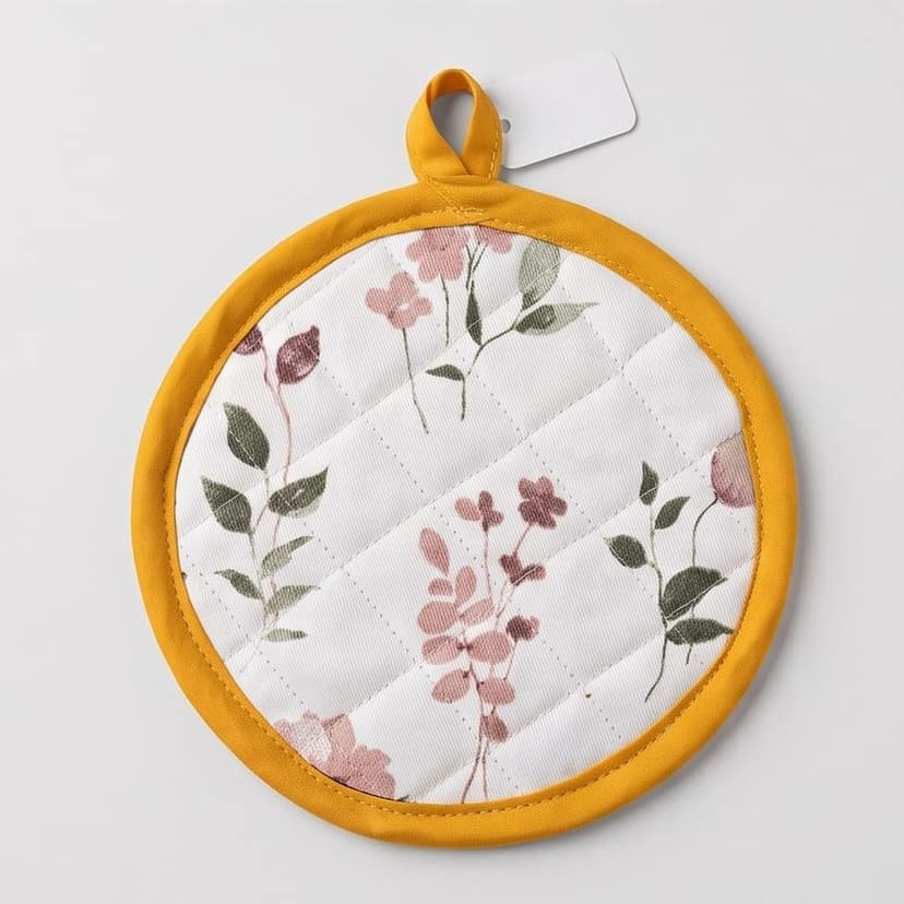 Floral Printed Cotton Pot Holder (Set of 2) view 4