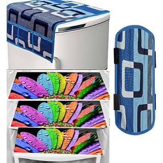 REVEXO Refrigerator Cover (Width: 98 cm, Multicolor)