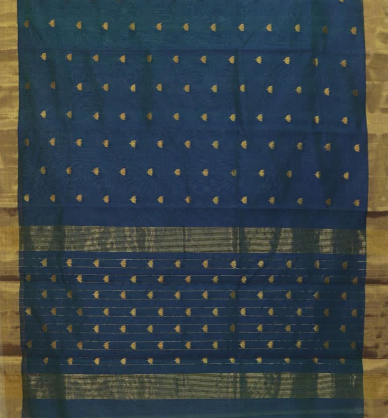 Handloom Chanderi Silk By Cotton Saree view 2