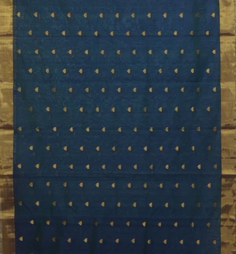 Handloom Chanderi Silk By Cotton Saree view 3
