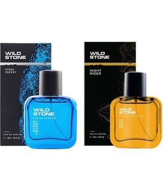 Wild Stone Hydra Energy and Night Rider Mens Perfume Combo, Long Lasting Perfume for Men, Eau de Parfum - Each 30 Ml (Pack of 2)