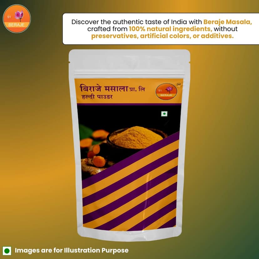 Beraje Masala Organic Turmeric Powder 100g, Haldi Powder view 5