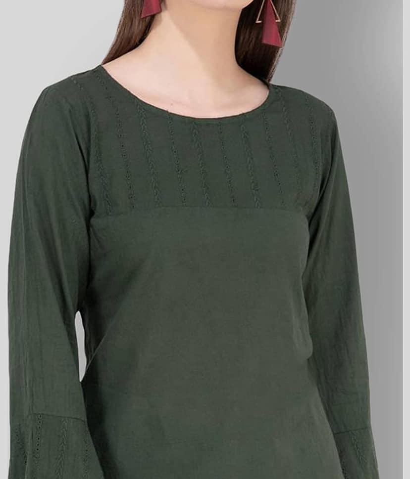 SAAKAA Women's Rayon Tunic ( Green ) view 2