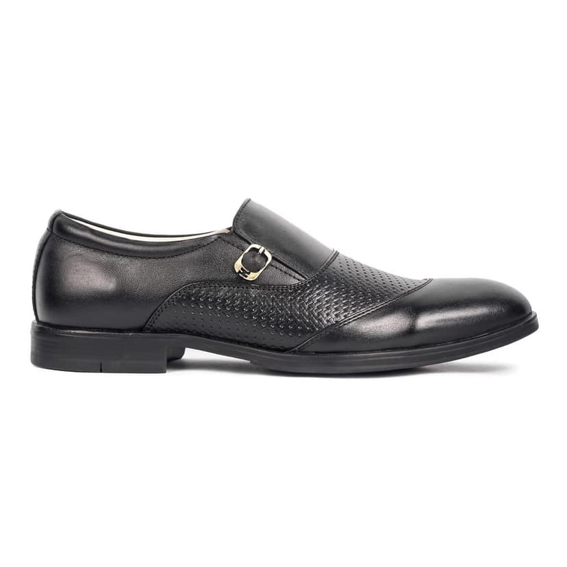 FEATHER LEATHER Men's Genuine Leather Black Formal Shoes for Men - Suitable for Formals, Office Wear, Dress Up Shoes view 4