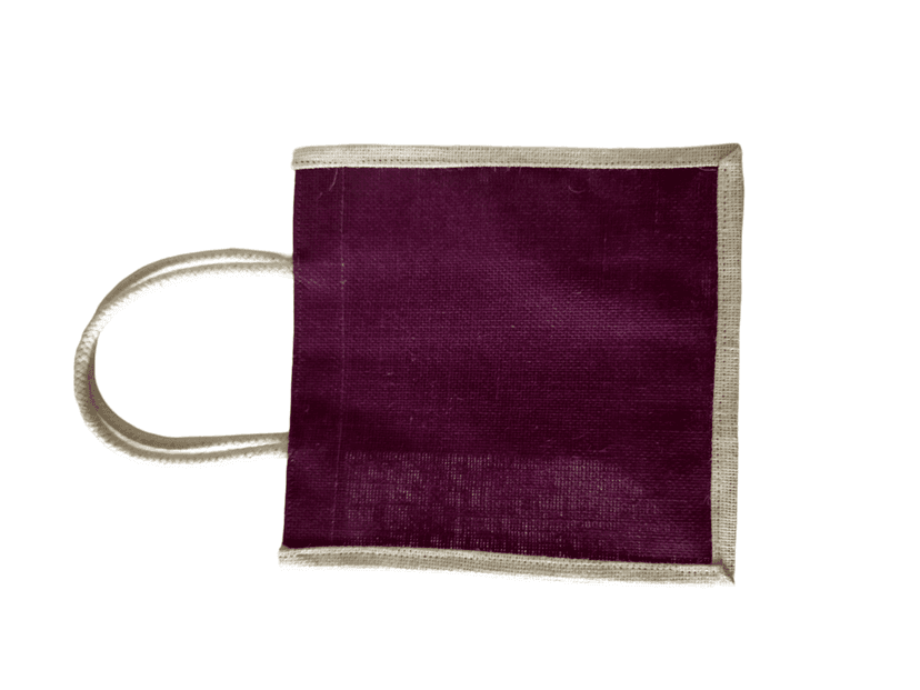 Purple Jute Bag view 2
