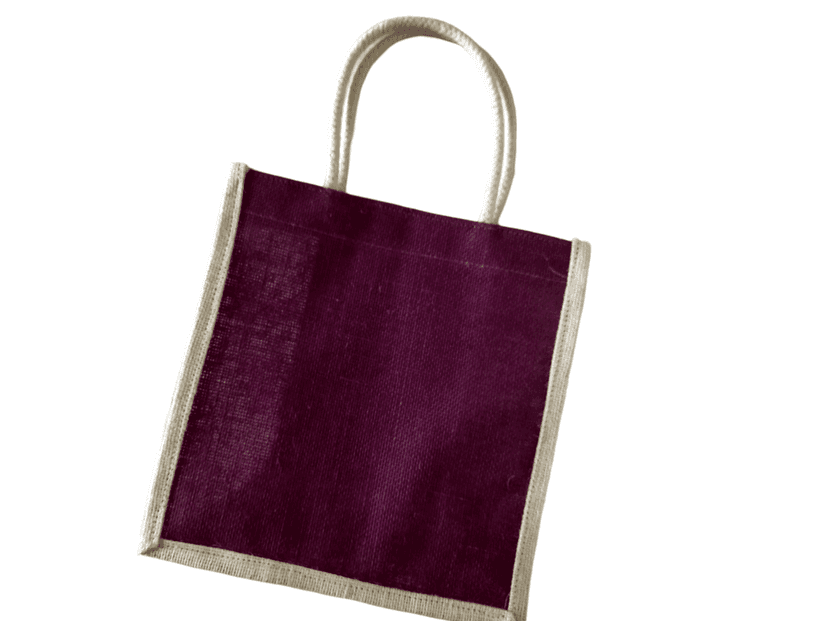 Purple Jute Bag view 3