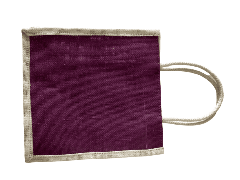 Purple Jute Bag view 4