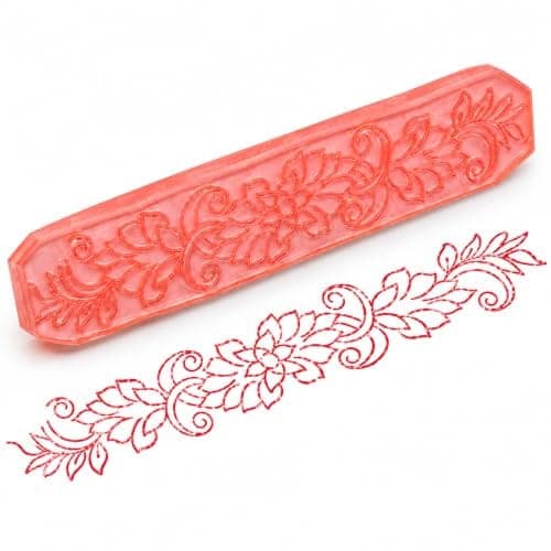 Floral Bail Mehndi Design Stamp Reusable Henna Design Tool view 2