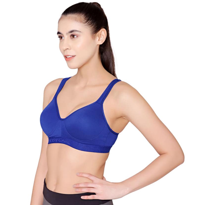 Bodycare cotton spandex wirefree adjustable straps seamless padded sports bra-1615B view 2