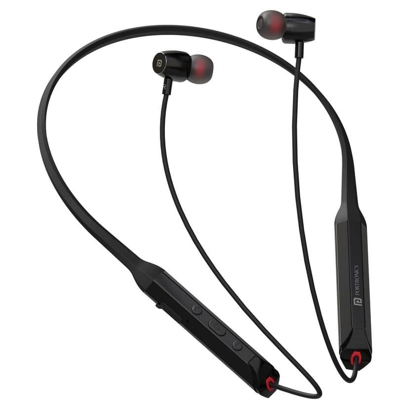 Portronics Harmonics Z12 Wireless Neckband with Deep Bass - Black