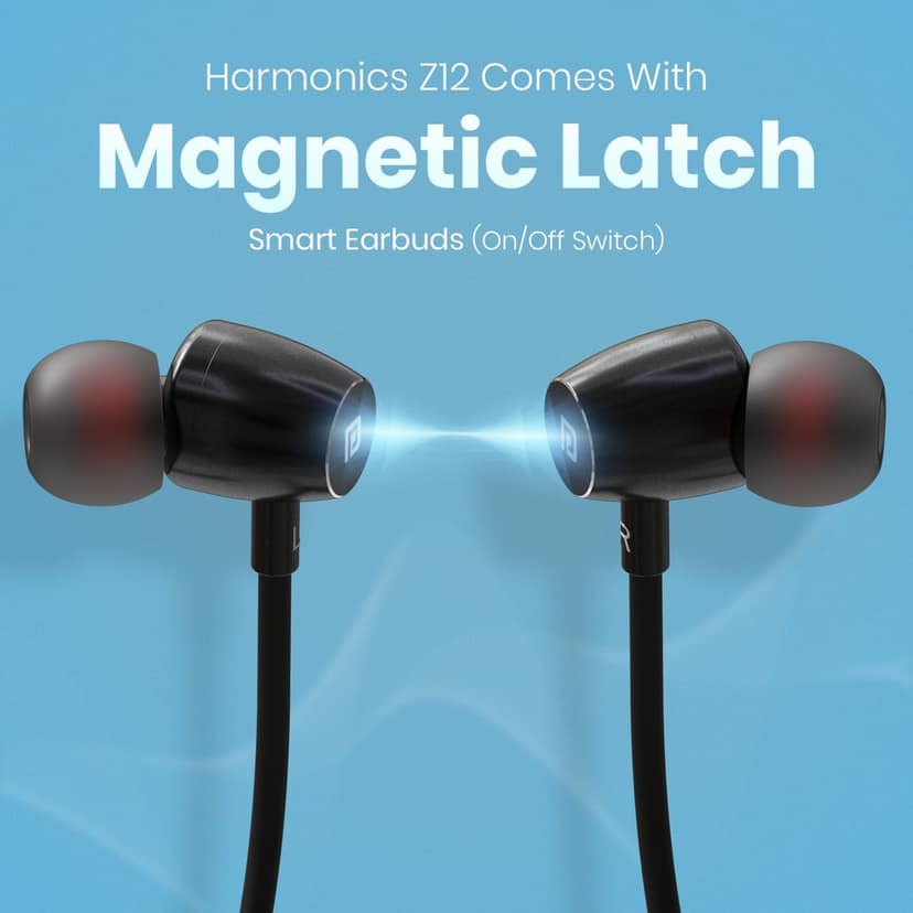Portronics Harmonics Z12 Wireless Neckband with Deep Bass - Black view 3