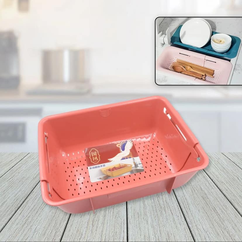 Wholesale Item - KITCHEN PLASTIC SINK DRAIN VEGETABLE FRUIT BASKET - MOQ 28 Pieces view 2