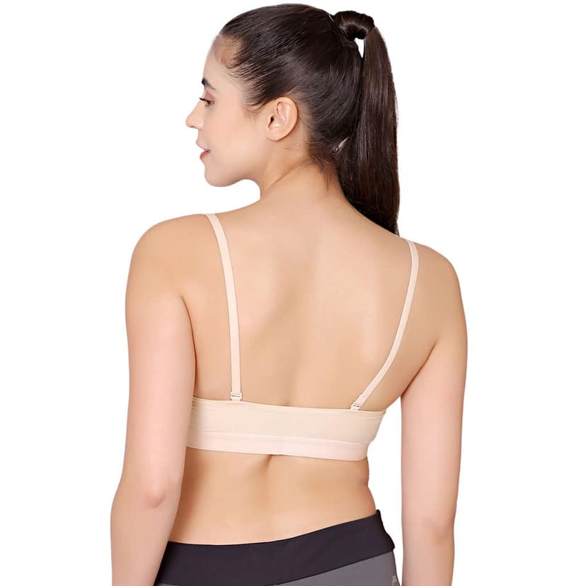 Bodycare Cotton Spandex Padded Non wired Tshirt Bra-Pack of 3 view 4