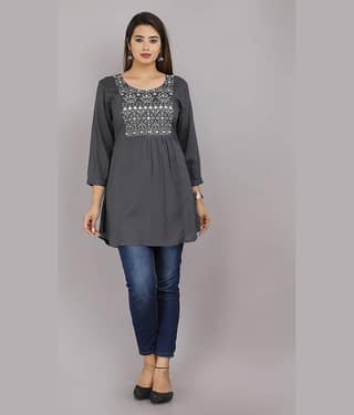 Rayon Short Kurti For Women (Pack of 1)