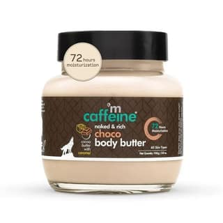 mCaffeine Choco & Shea Body Butter For Winters - 72Hrs Moisturization & Stretch Marks Reduction, 100 gm