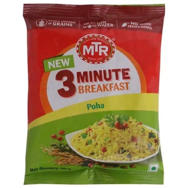 MTR Poha 3 Minutes Breakfast 60 Gms