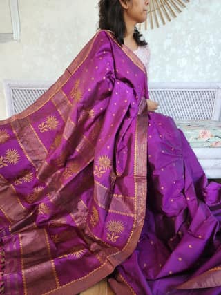 Mulberry Silk Saree/ Assam Paat Silk