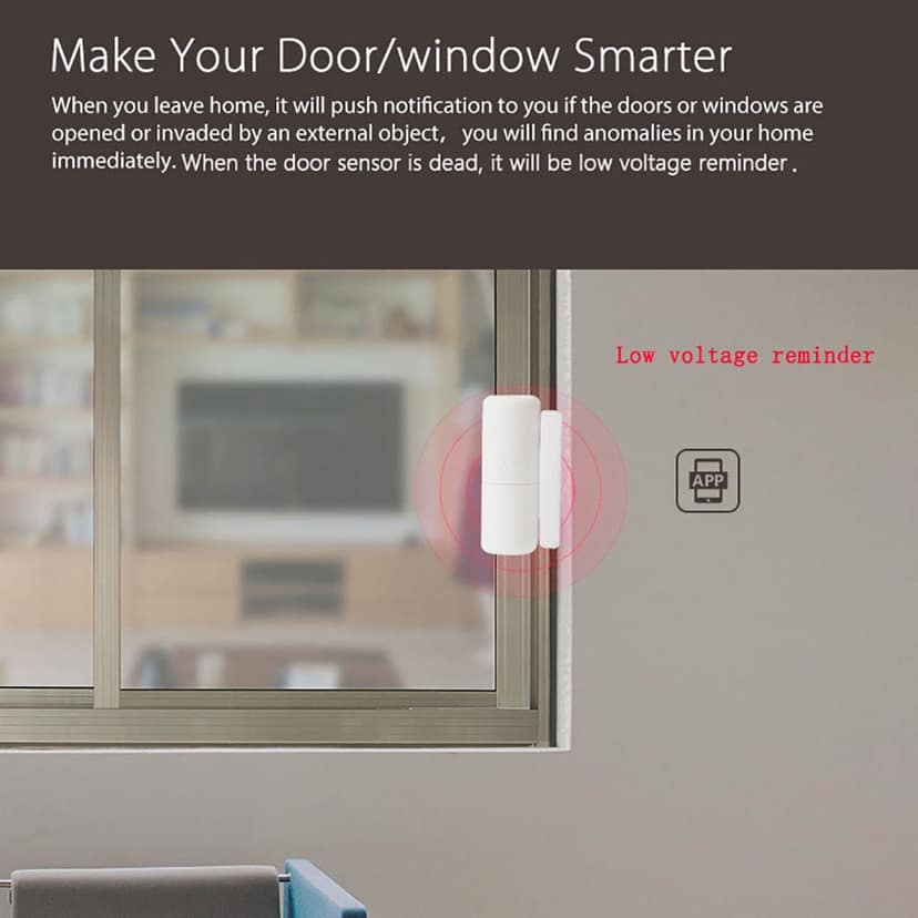 AUSHA Smart Door & Motion Alarm Security Kit | App Control, PIR Sensor, 85dB Siren view 3