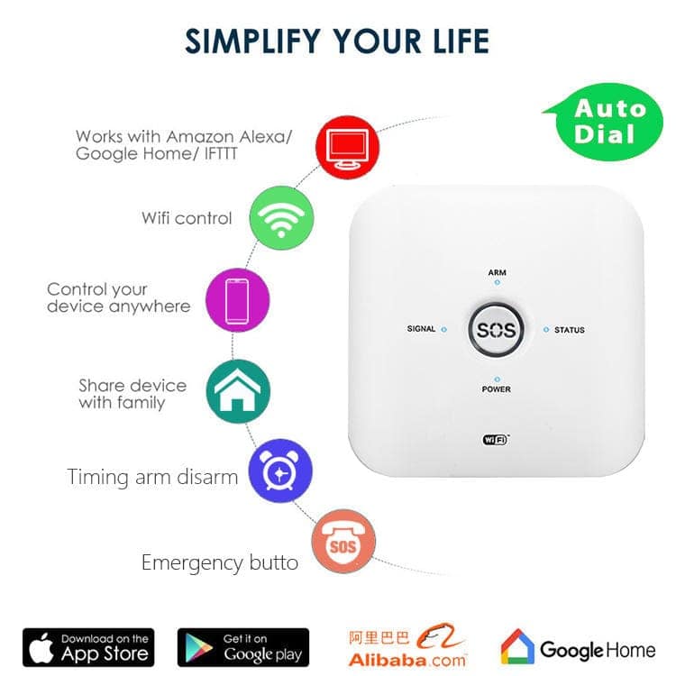 AUSHA Smart Door & Motion Alarm Security Kit | App Control, PIR Sensor, 85dB Siren view 5