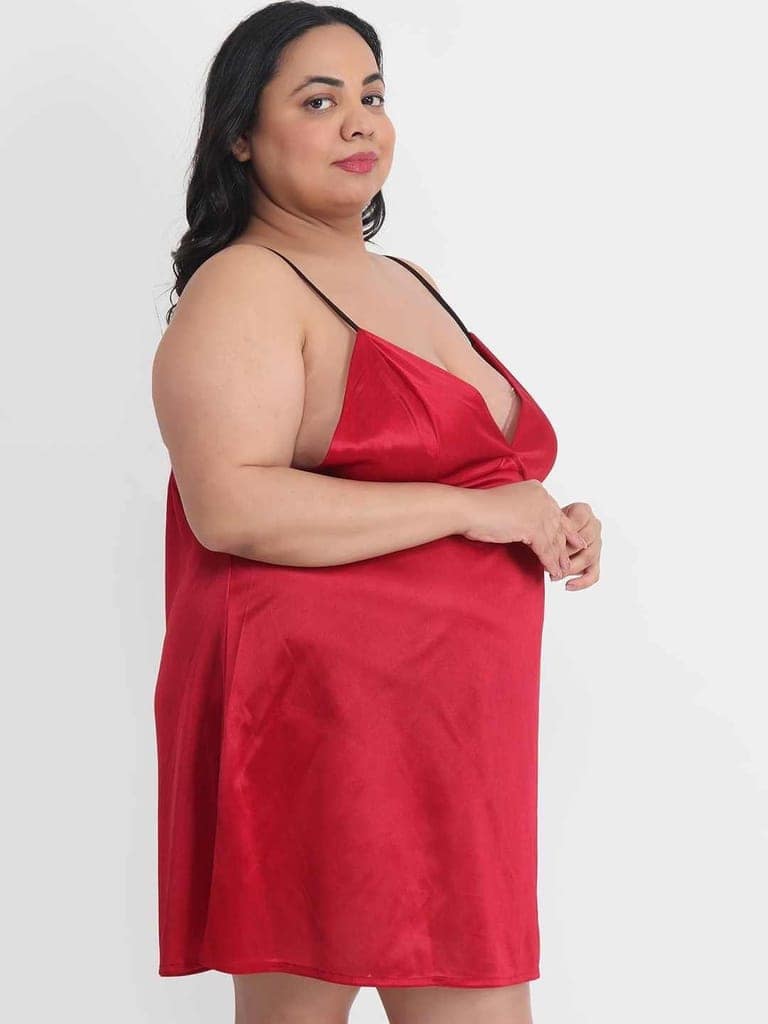 Plus Size Hot Bikini Babydoll Dress for Honeymoon BB34M