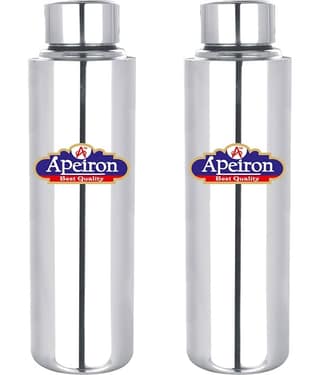 APEIRON FRIDGE WATER BOTTLE Silver 1000 mL Stainless Steel Water Bottle set of 1