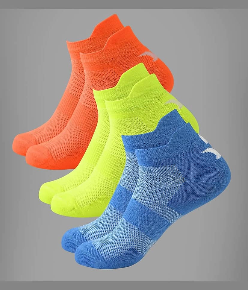 Brucella Blended Men's Self Design Multicolor Ankle Length Socks ( Pack of 3 )