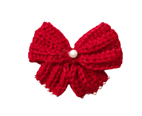 Handmade Crochet Bow Hair Clip