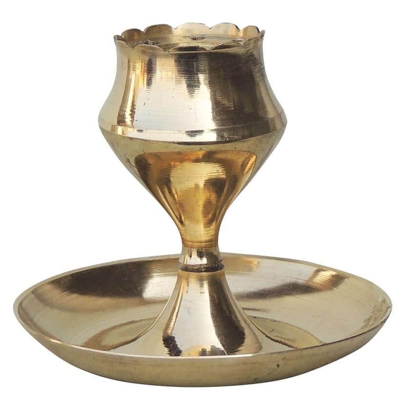 Brass God Temple Agardan, Agarbatti Stand Plate, Height : 2.6 Inch (FMAS637 B) view 3