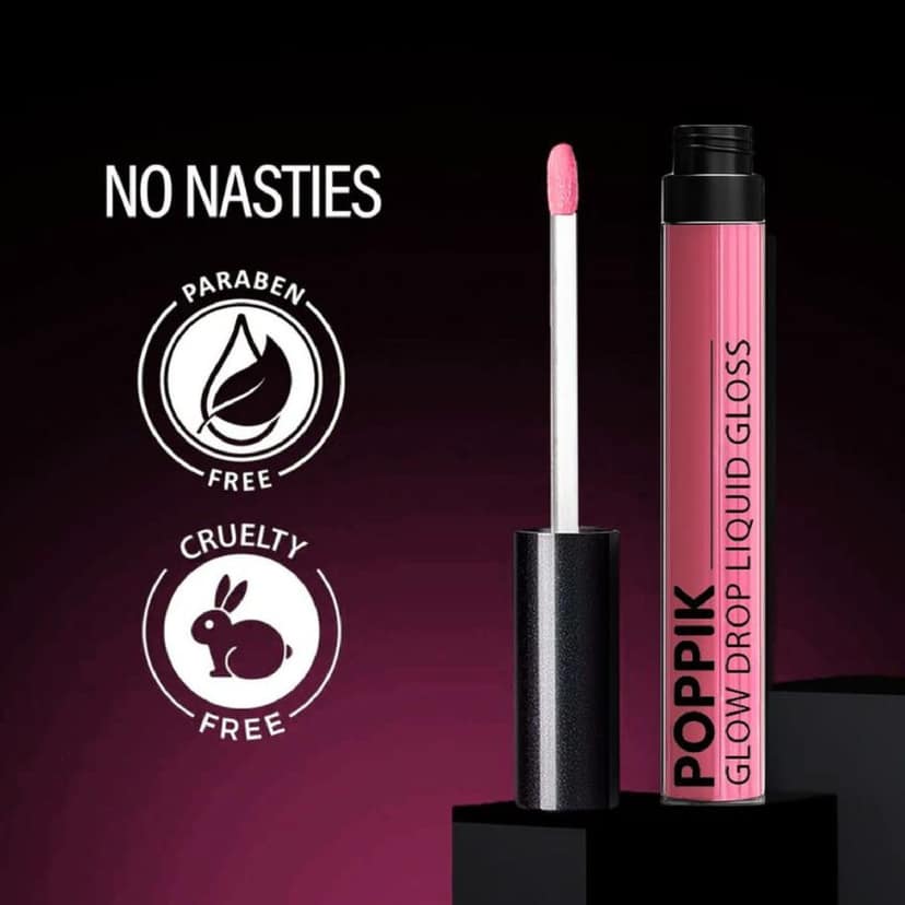 POPPIK Liquid Gloss Lipstick for Women | High Shine, Non Sticky, Moisturizing Lip Color | Smooth Glossy Finish | Party & Everyday Wear Lip Gloss, Ideal for Wedding, Casual Outings, Gifting, 2ML view 4