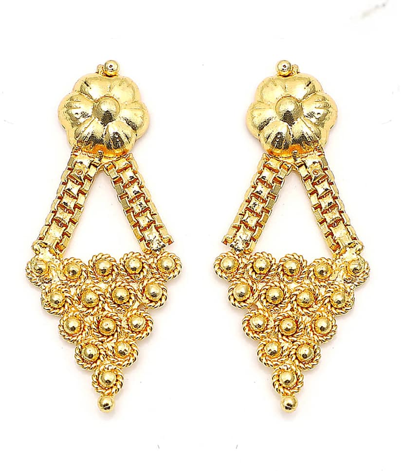 ROFARWORD Gold Brass Necklace Set ( Pack of 1 ) view 2