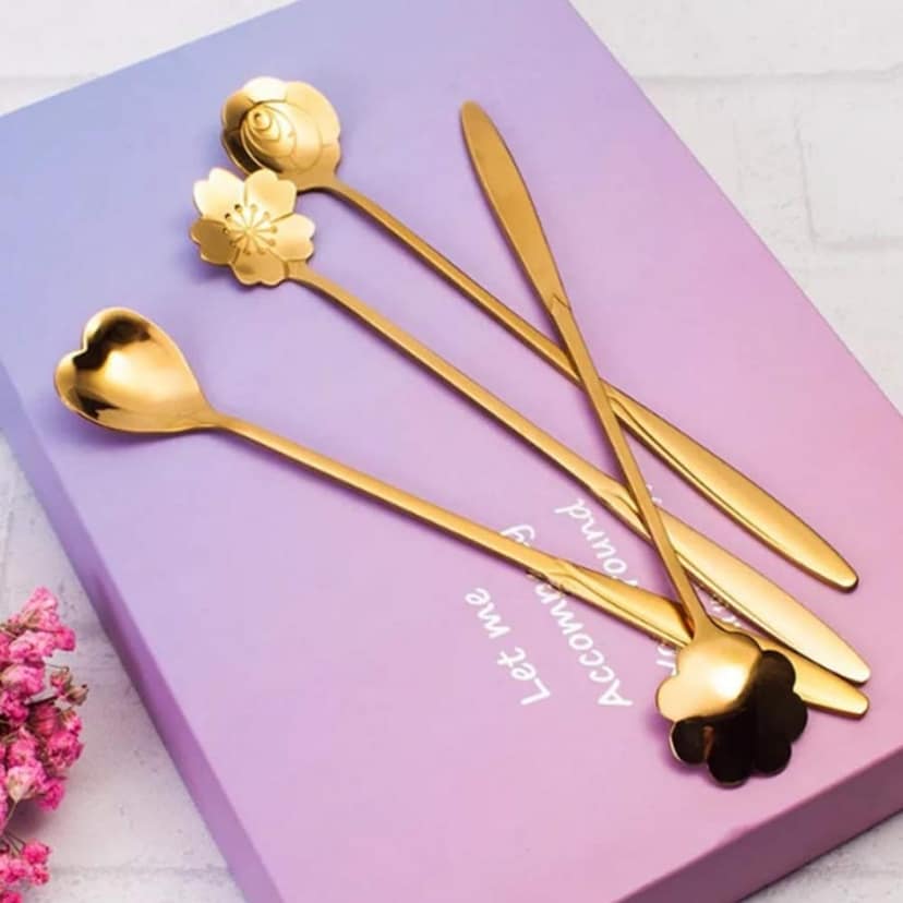 Wholesale Item - 4 PCS GOLDEN SPOON SET - MOQ 83 Pieces view 3