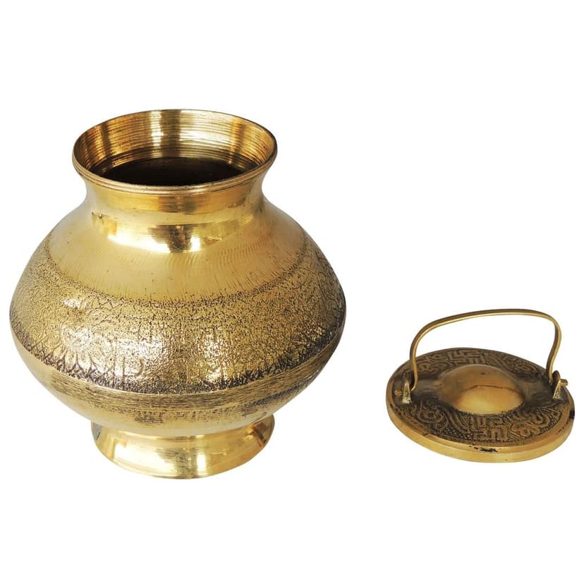 Brass Gangajali No. 5.5 ? Temple Water Pot for Rituals, Height : 5.2 Inch (ZMAS200 Q) view 3