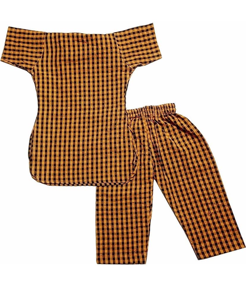 harshvardhanmart.com Baby Boys Cotton Kurta Sets ( Pack of 1 , Orange ) view 2