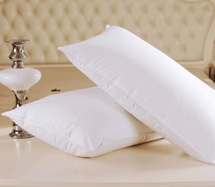 EASTTARDOMM Polyester Fibre Solid Sleeping Pillow Pack of 2 | White | Size – 16 x 26 Inches |