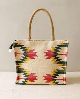 Craftinence® Boho Sutra - Tulip Pro Shoulder Bag for women - Tote Bag - Handwoven Artisanal Bag