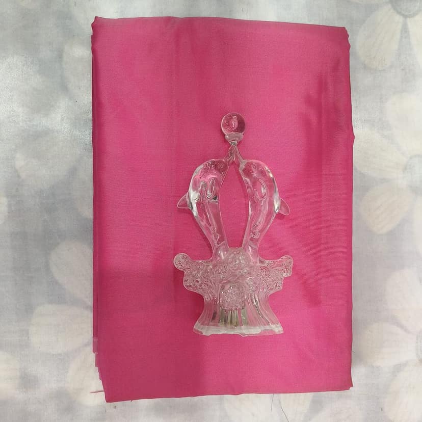 Soft Silk Saree with Blouse - Hot Pink view 3